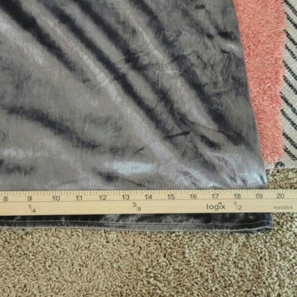 Anthropologie Maeve Crushed Velvet Wide Leg Jumpsuit in Silver Gray, sz Small - Picture 13 of 16